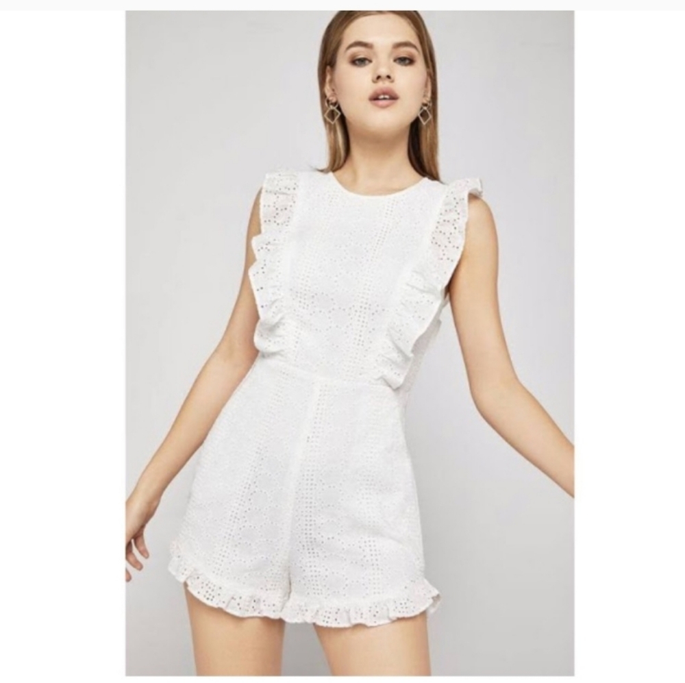 BCBGENERATION Sleeveless Eyelet Romper